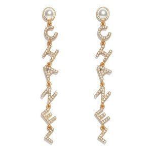 Authentic Chanel long earrings - like new